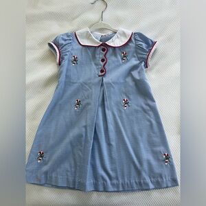 Little English Blue Gingham Candy Christmas Dress